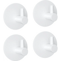 EAVY - Set van 4 Zelfklevende handdoekhaakjes RVS - plakhaak - WIT