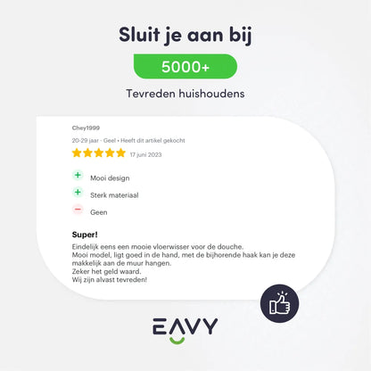 EAVY Vloerwisser RVS - 135 cm - Vloertrekker met Steel - Vloerwisser Badkamer - EAVY.NL