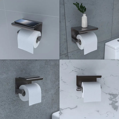 Lifestyle WC rol houder - toiletrolhouder - gunmetal - grijs - EAVY