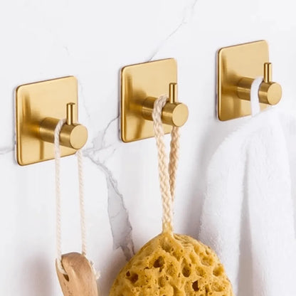 EAVY Zelfklevende Handdoekhaakjes – Set van 2 Handdoekhouders - Goud - RVS - Eavy.nl