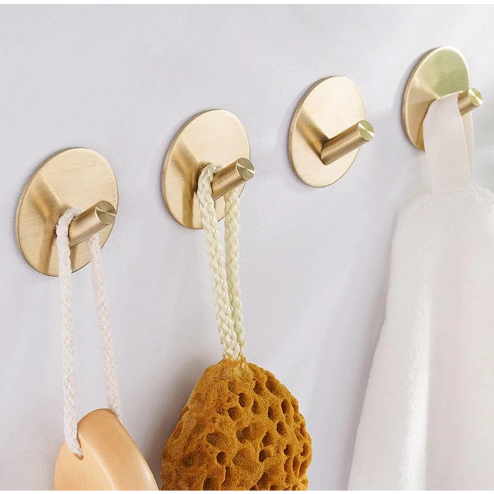Gouden handdoek haakjes zelfklevend