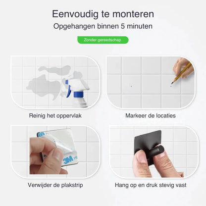Zelfklevende handdoekhaakjes zonder boren
