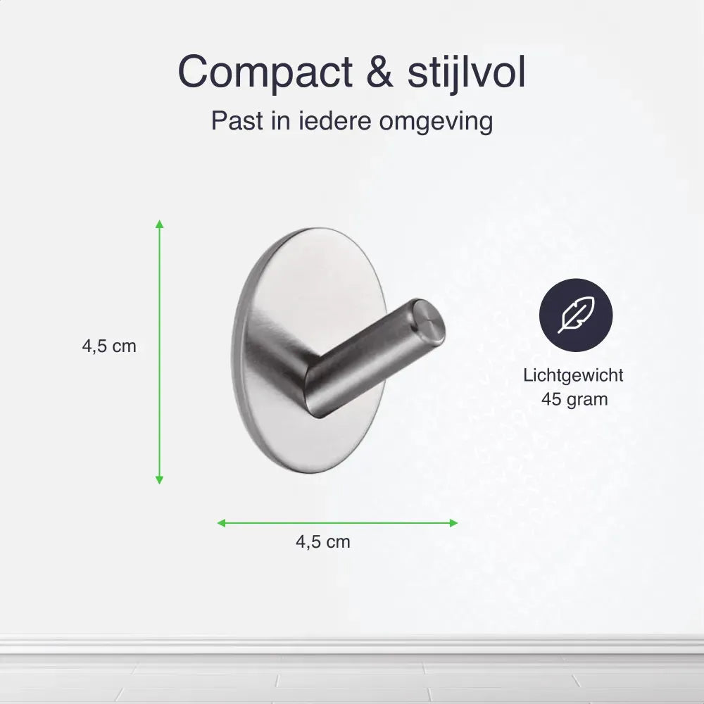 Afmetingen zelfklevende handdoekhaakjes