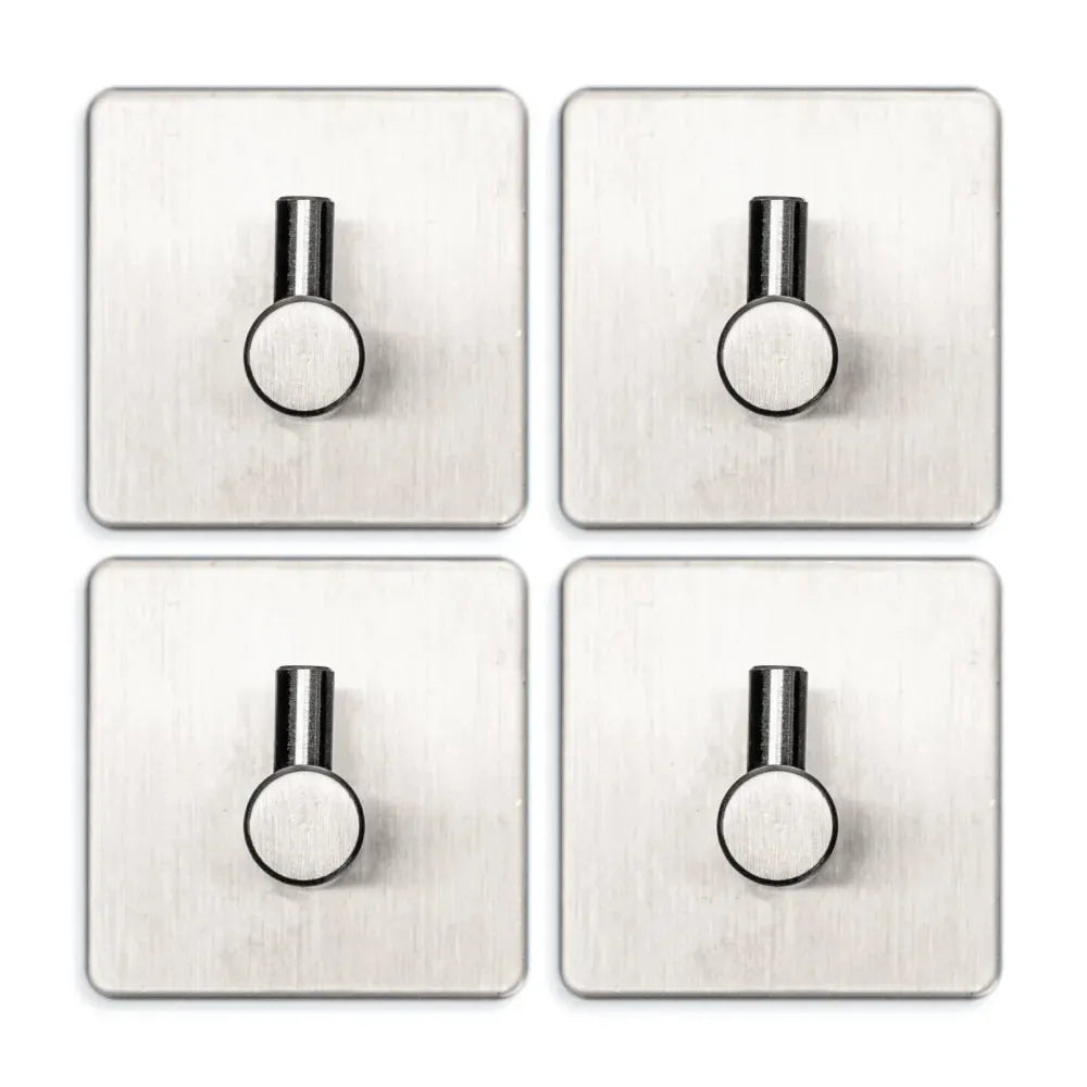 Zelfklevende handdoekhaakjes Zilver RVS