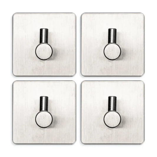 Zelfklevende handdoekhaakjes Zilver RVS