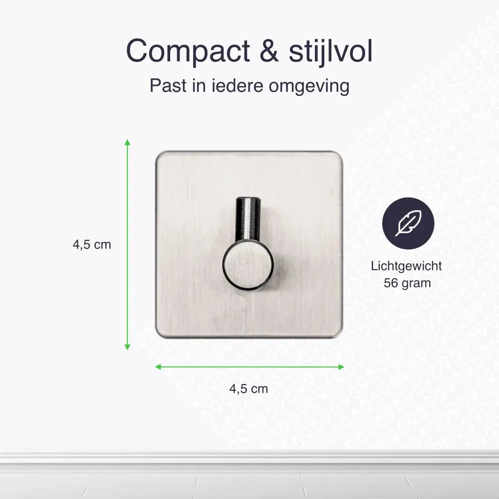 Afmetingen zelfklevende handdoekhaakjes