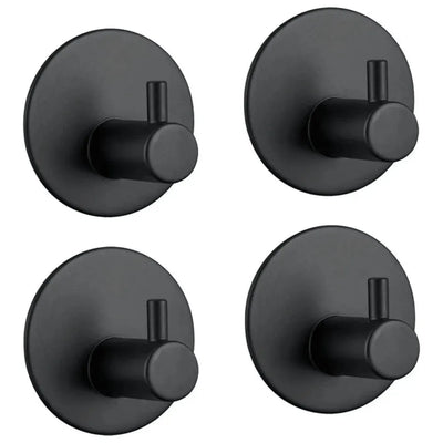 EAVY Zelfklevende Handdoekhaakjes – Set van 4 Handdoekhouders - RVS