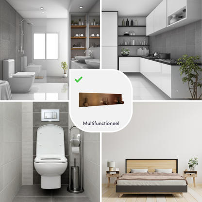 EAVY - Zelfklevende handdoekhouder - Geborsteld Koper - RVS