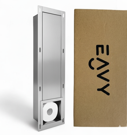 Inbouw toilet rolhouder RVS