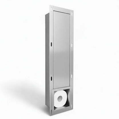 Inbouw toilet rolhouder RVS