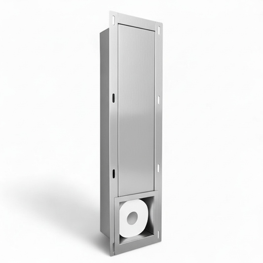 Inbouw toilet rolhouder RVS