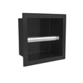Toiletrolhouder Inbouw Zwart RVS