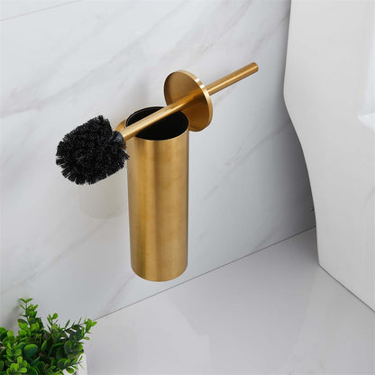 WC Borstel met Houder - Toiletborstel met Houder - RVS Goud - Hangend