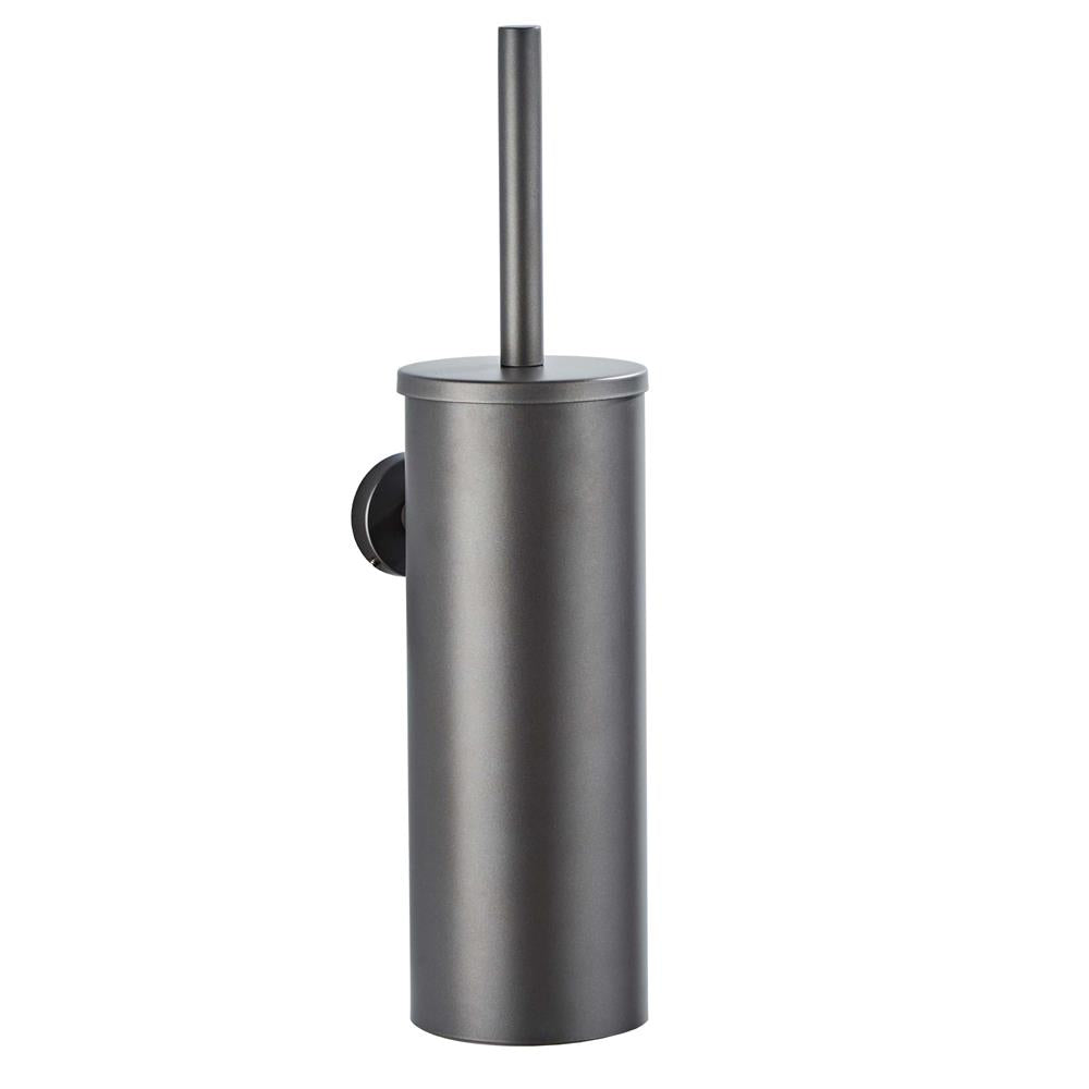 WC Borstel met Houder - Toiletborstel met Houder - RVS Grijs - Hangend
