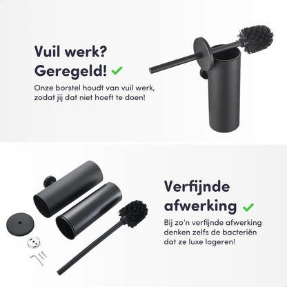 toiletborstel zwart rvs