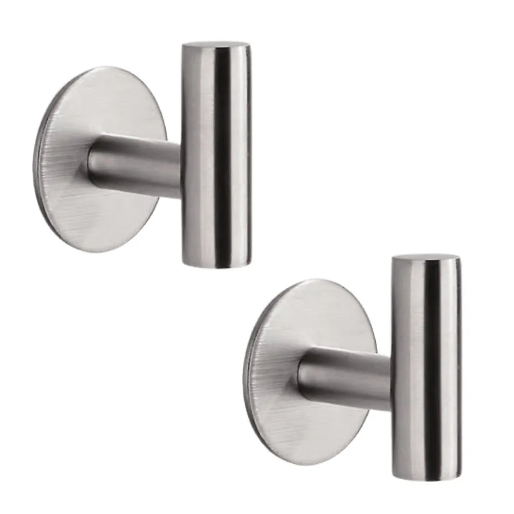 Zelfklevende Handdoekhaakjes Zilver RVS