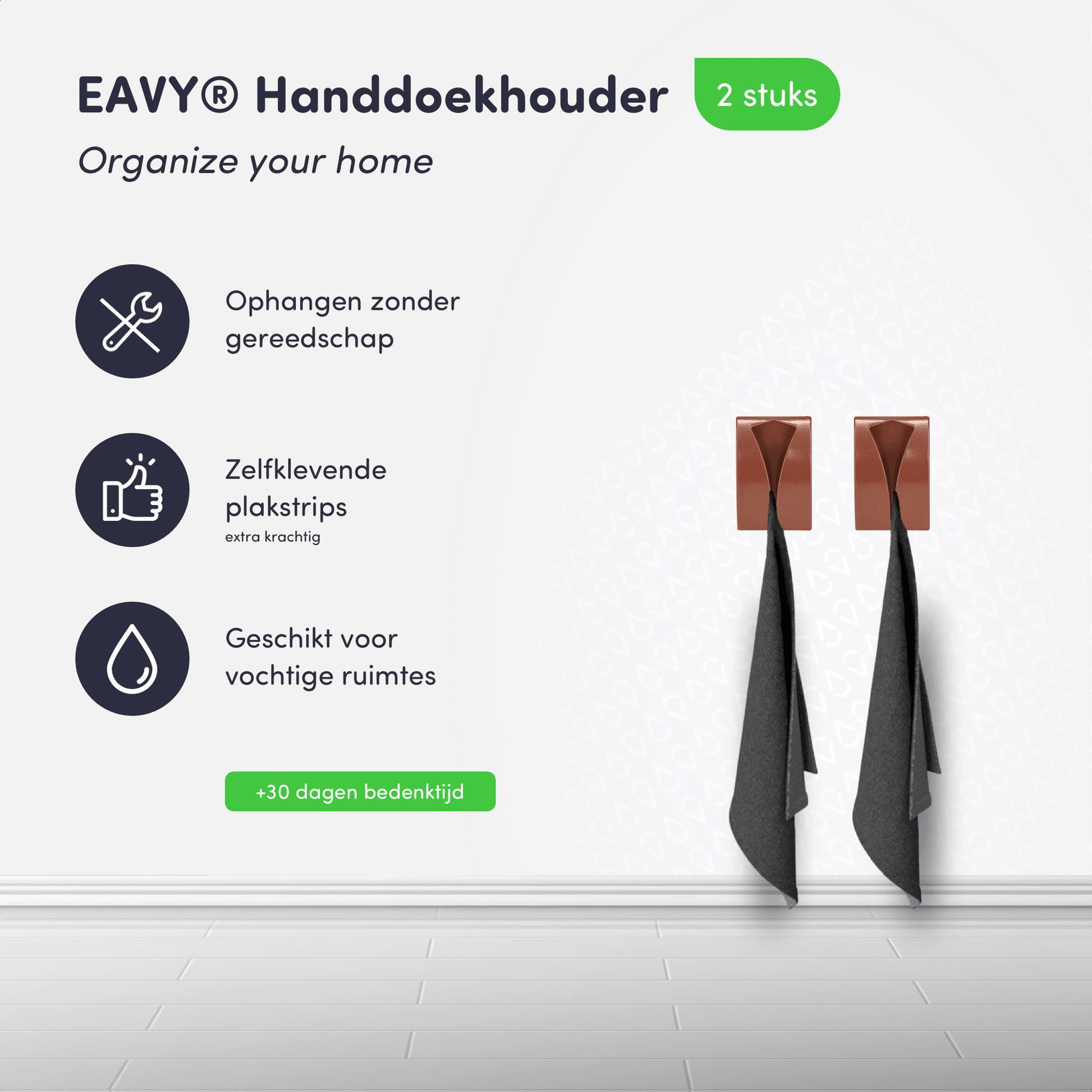 voordelen handdoekhaakje zelfklevend