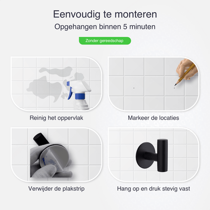 Handdoekhaakjes zonder te boren zelfklevend