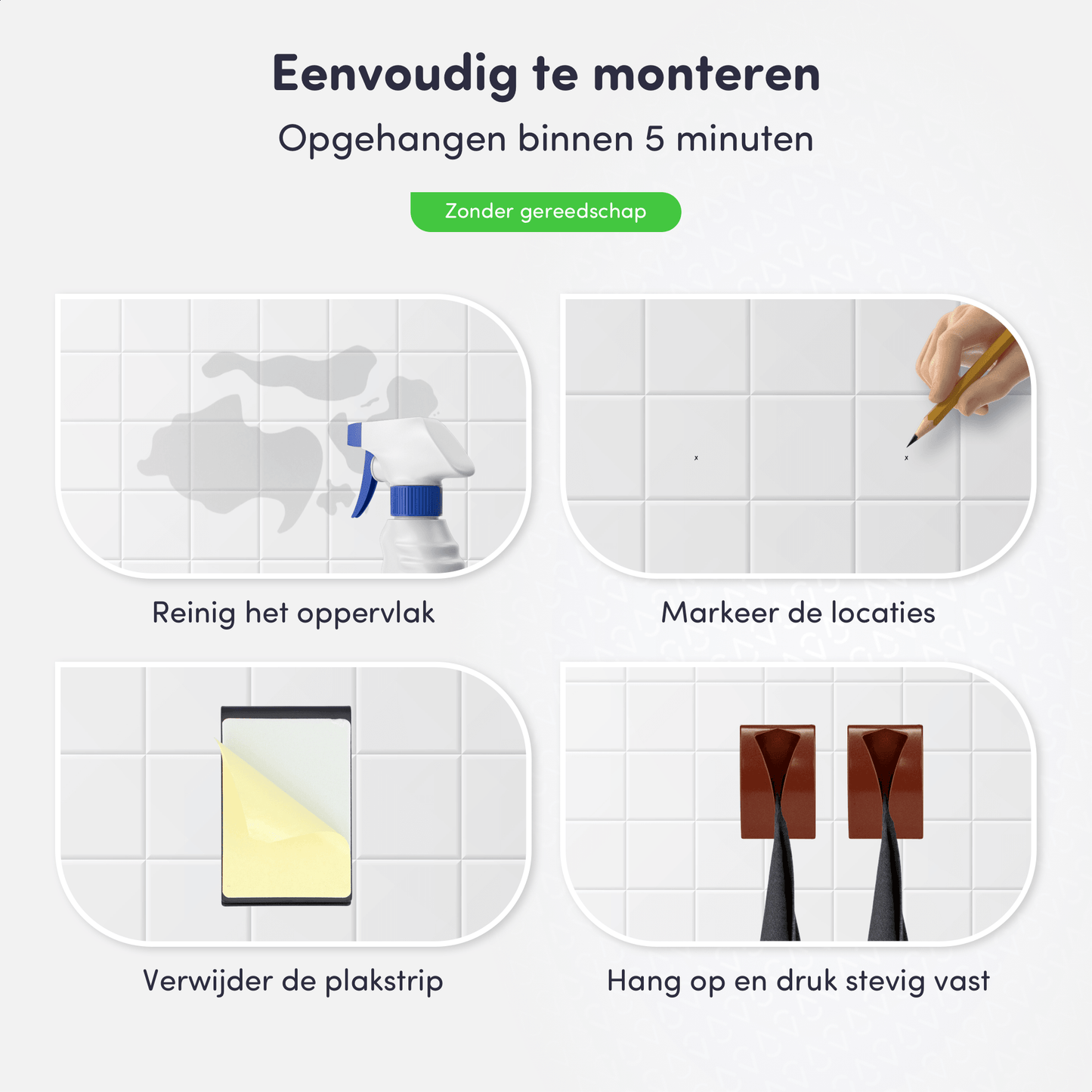 handdoekhaakje zonder boren