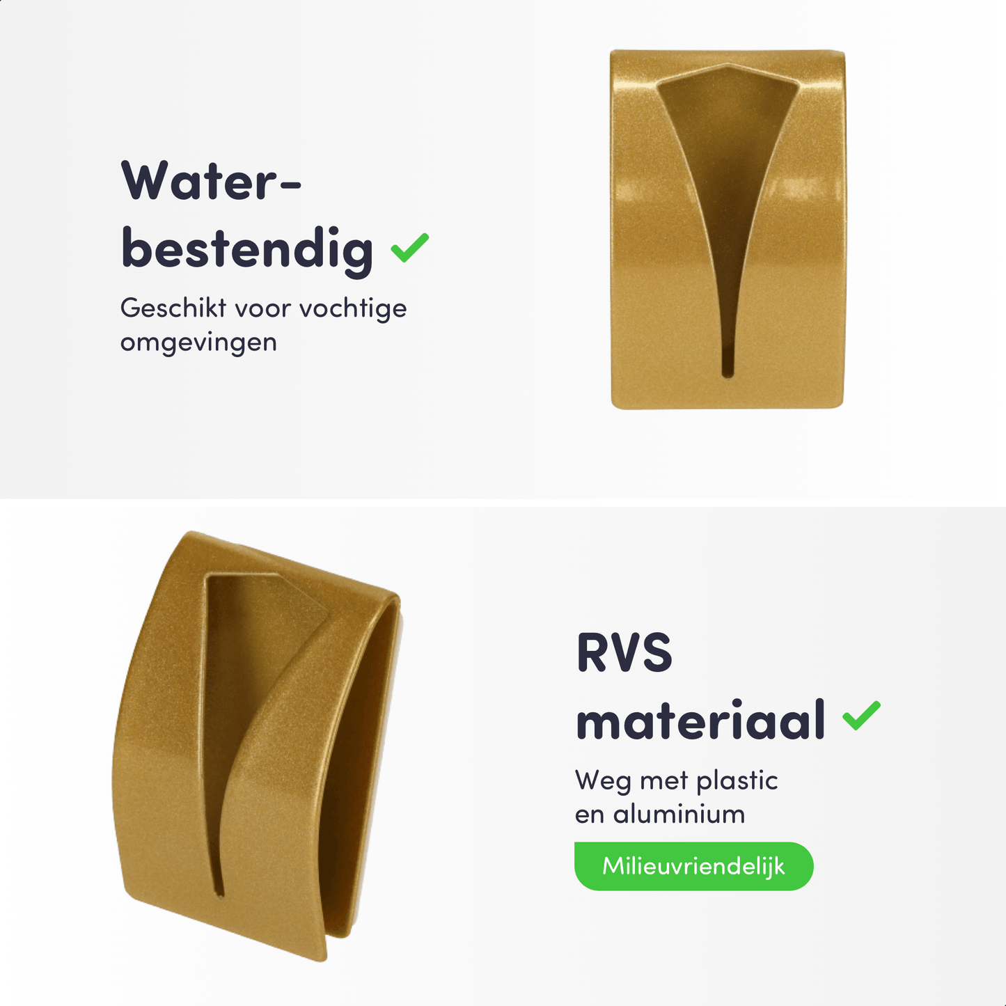 Handdoekhaakje RVS goud