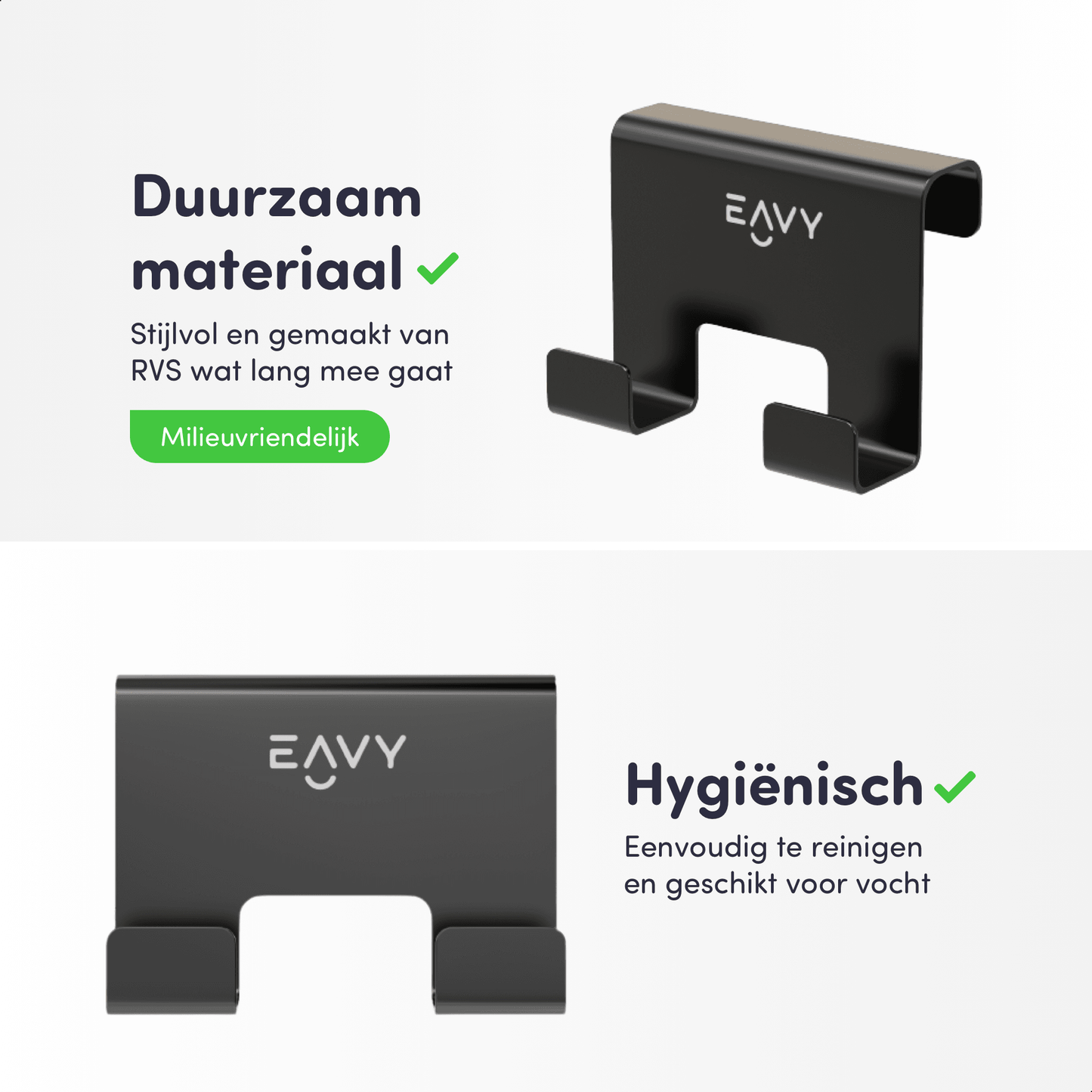 douchehaak rvs zwart