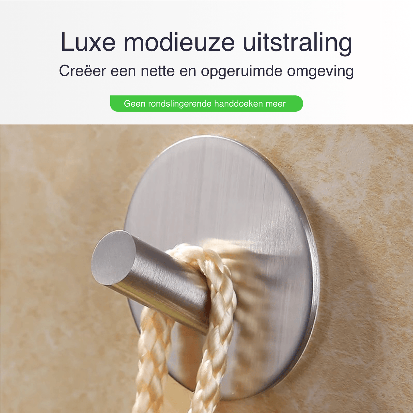 Luxe handdoekhaakjes zelfklevend