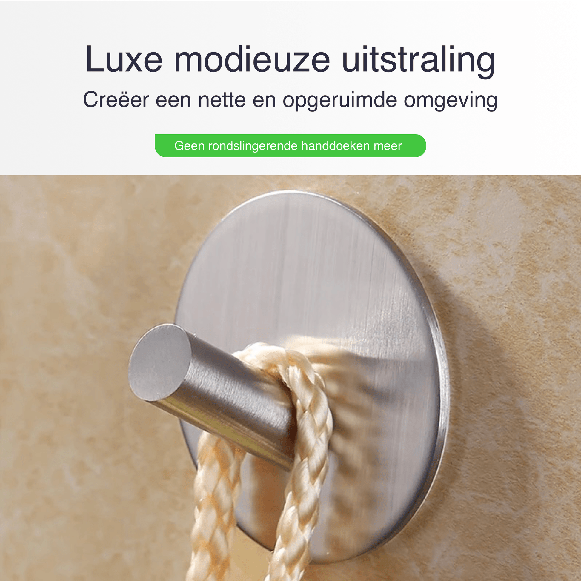 Luxe handdoekhaakjes zelfklevend