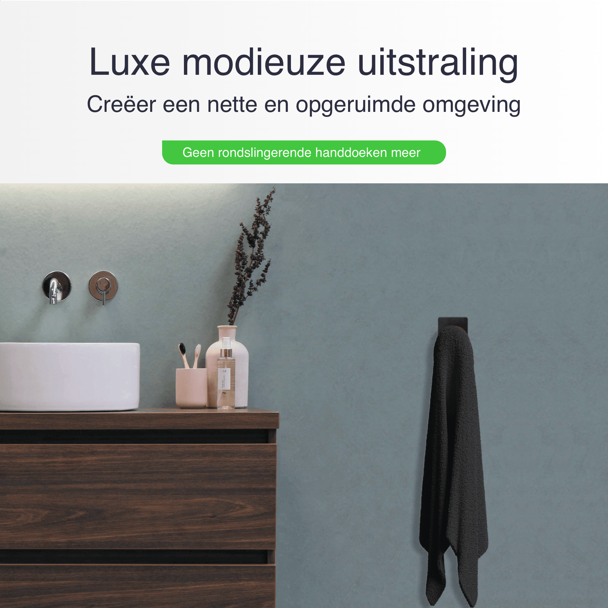 Luxe zelfklevende handdoekhouders