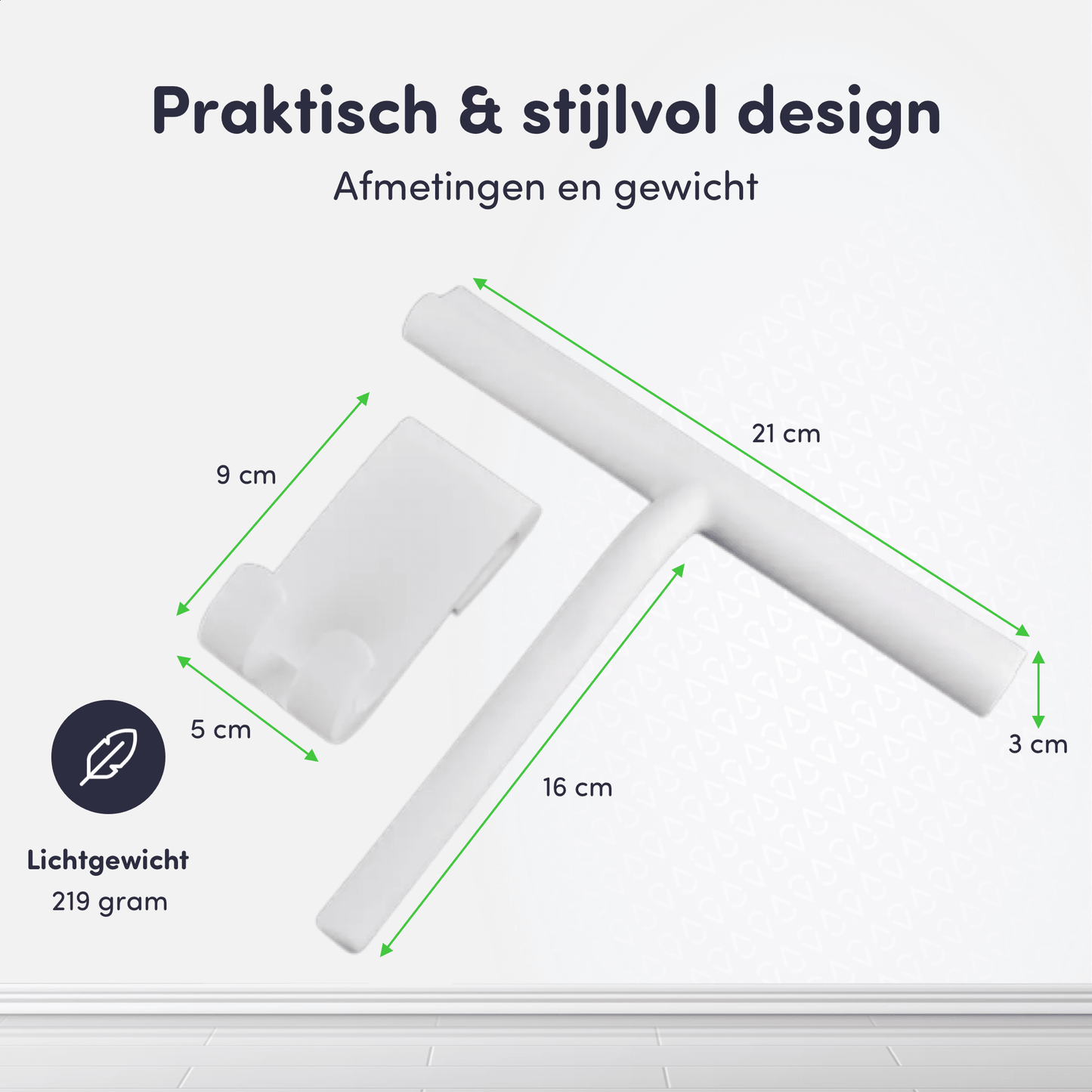 Afmetingen douchewisser