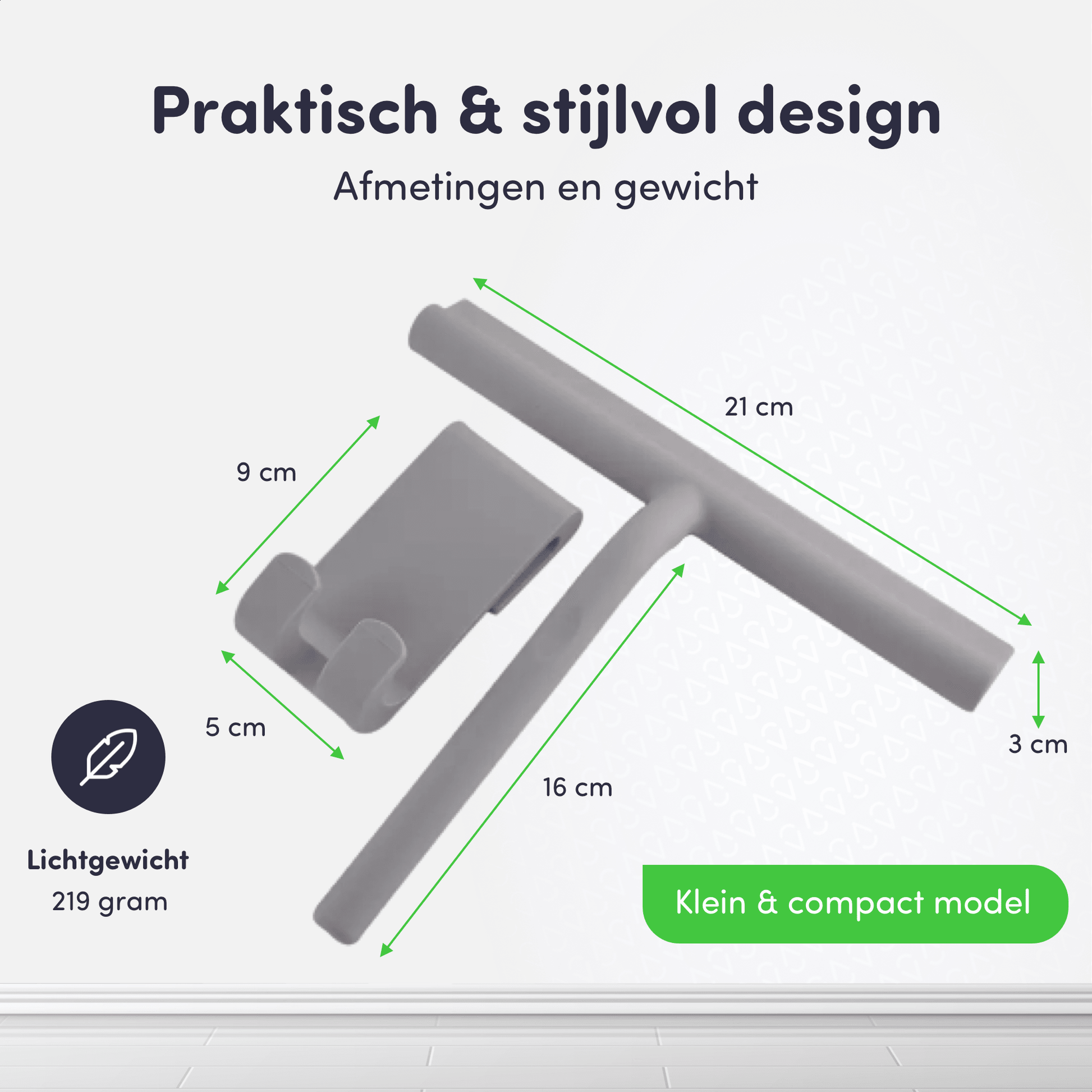 Afmetingen douchewisser