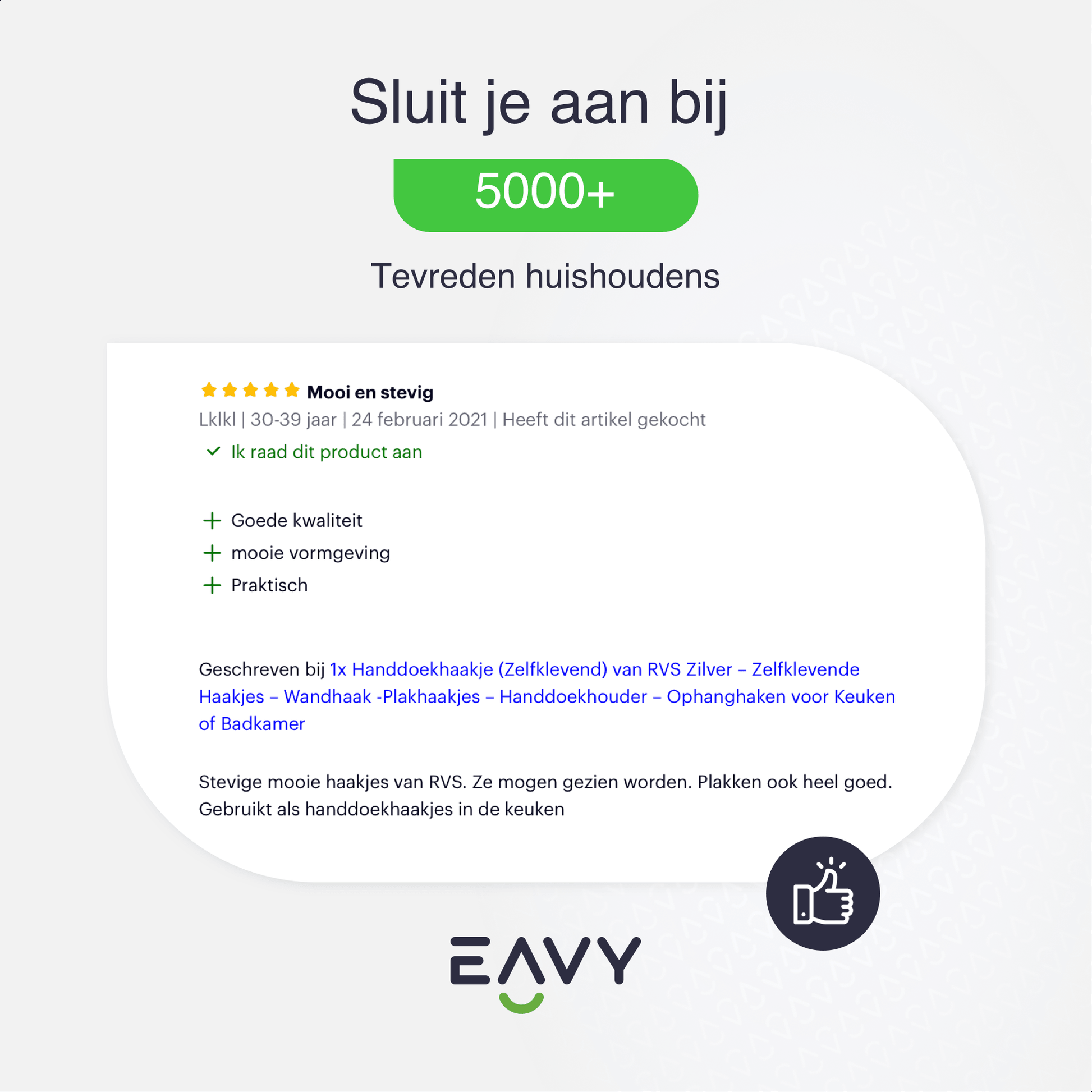 EAVY Zelfklevende Handdoekhaakjes – Set van 4 Handdoekhouders - RVS - Eavy.nl