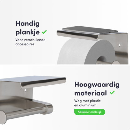 WC rol houder RVS